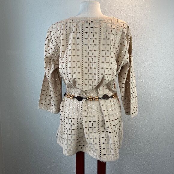 NWT Multiples Button Down Shirt and Belt Size L - Picture 6 of 10